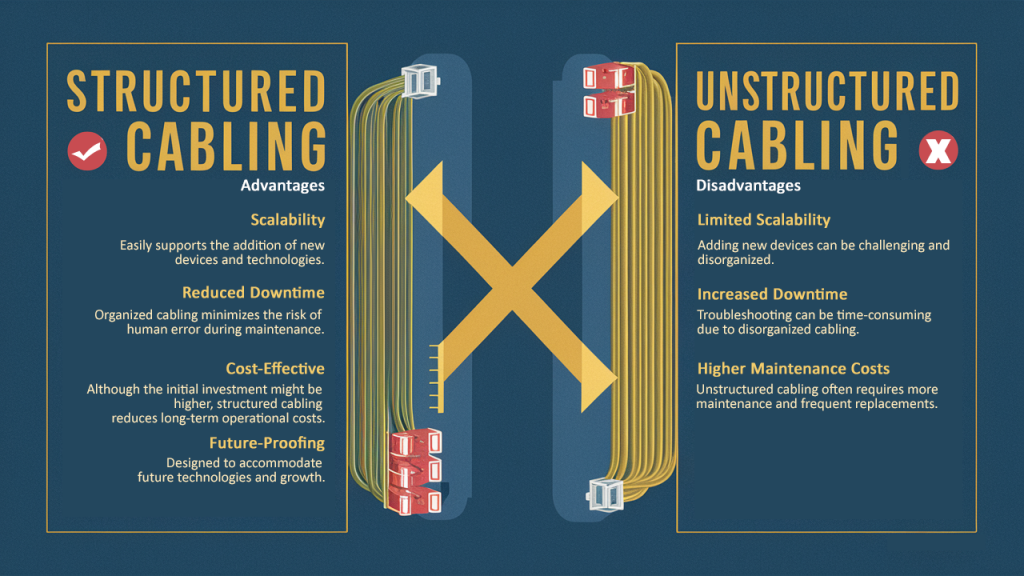 Structured Cabling vs. Unstructured Cabling​